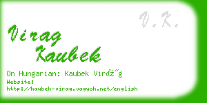 virag kaubek business card